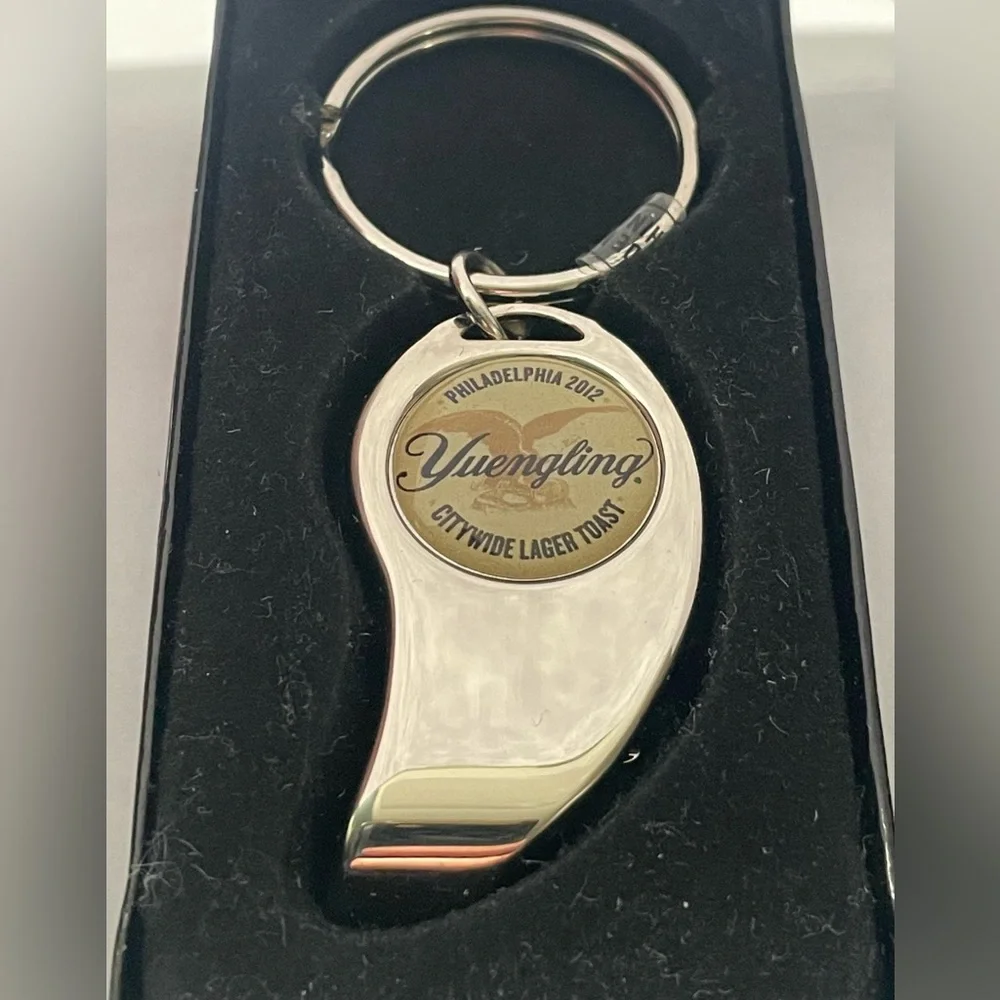 Yuengling Silver Keychain Bottle Opener Philadelphia 2012 Citywide Lager Toast